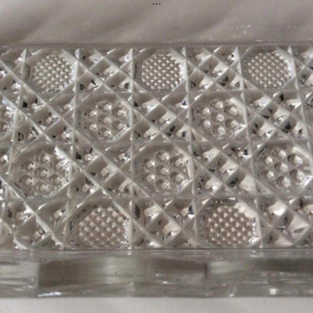 Vintage Dish Glass Leaded Crystal Candy Dish Trinket Dish Jewelry Tray Cut Glass